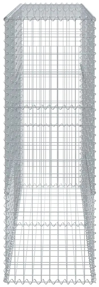 Cesto gabião com cobertura 200x50x150 cm ferro galvanizado