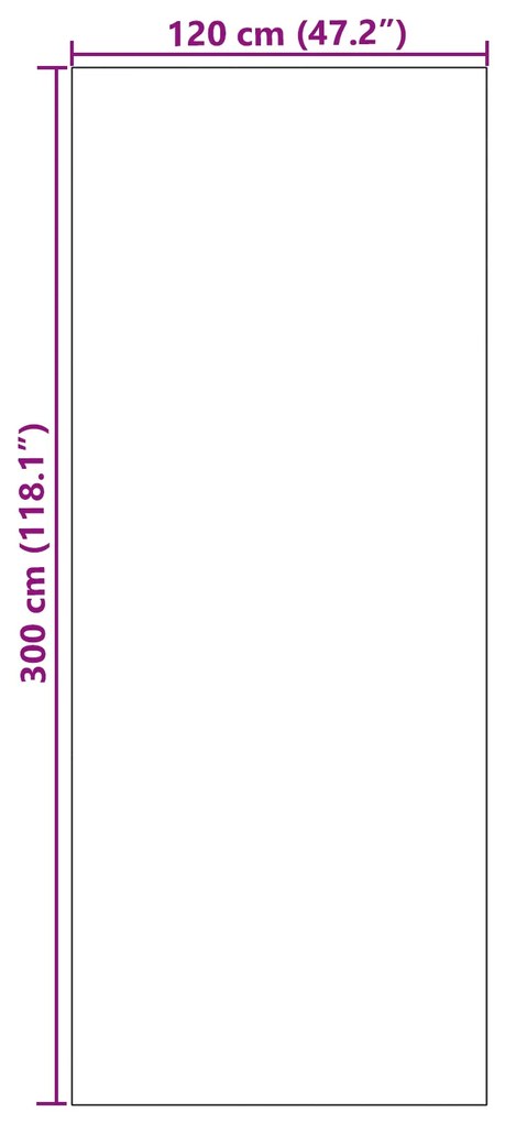 Capacho Retangular vidaXL Vermelho 120x300 cm