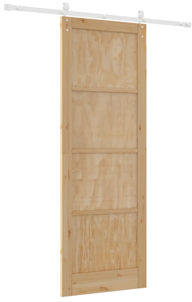 Porta Deslizante vidaXL com Conjunto de Hardware 83x232 cm Madeira Mac