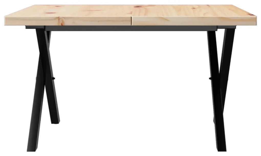 Mesa de centro estrutura em X 60x60x40,5 cm pinho/aço