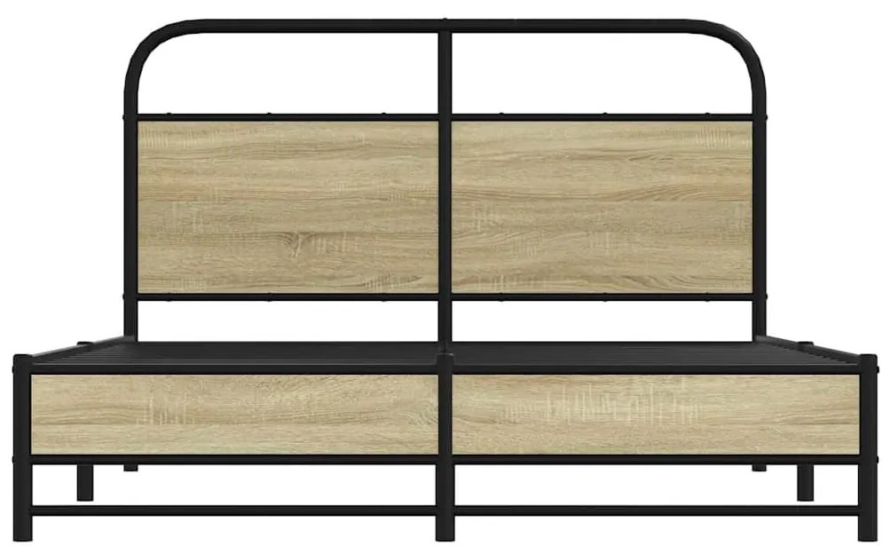 Estrutura cama s/ colchão derivados de madeira carvalho sonoma