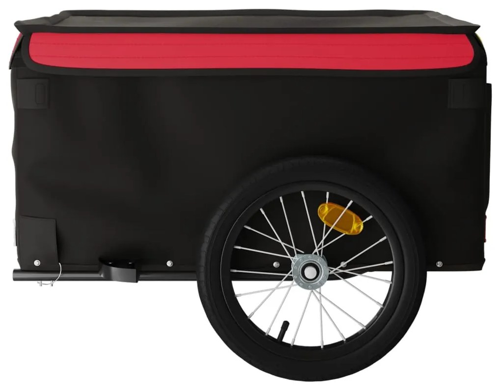 Reboque para bicicleta 45 kg ferro preto e vermelho