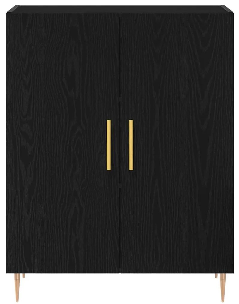 Buffet vidaXL Preto Carvalho 69,5x34x90 cm Madeira Semimanufaturada