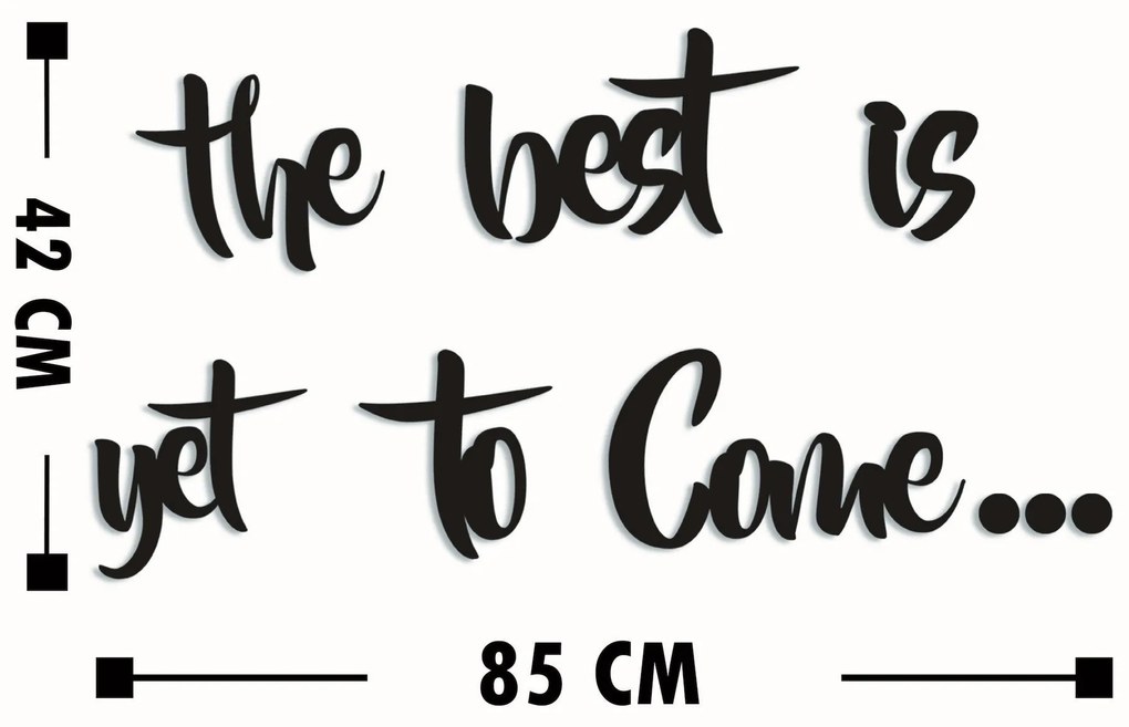 Acessório Decorativo de Parede The Best is Yet To Come – Preto – Espes