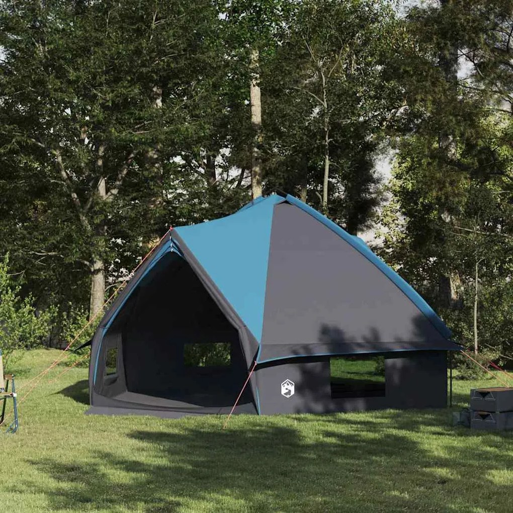 vidaXL Tenda Teepee com telhado Azul e Cinza 490 x 410 x 210 cm