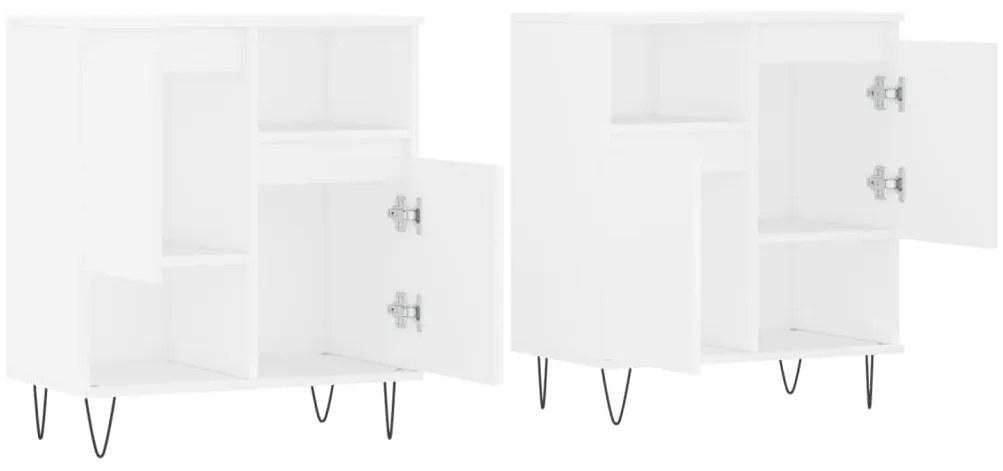 Aparadores 2 pcs derivados de madeira branco