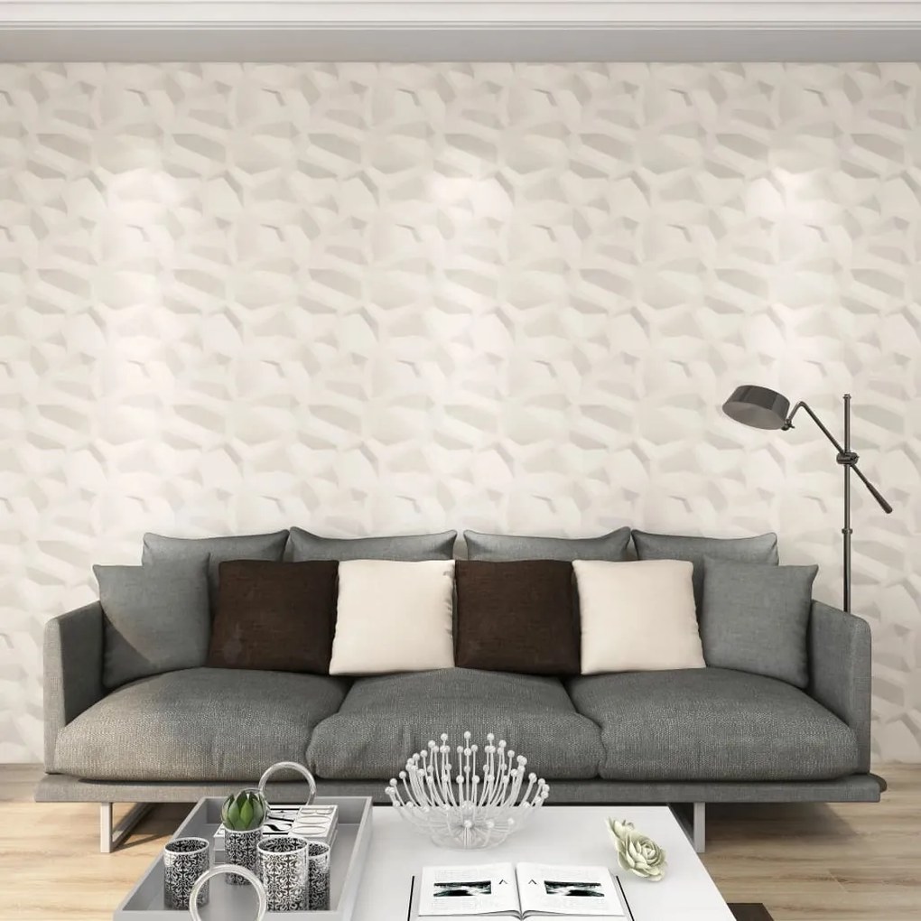 146299 vidaXL 12 pcs Painéis de parede 3D 0,5x0,5 m 3 m²
