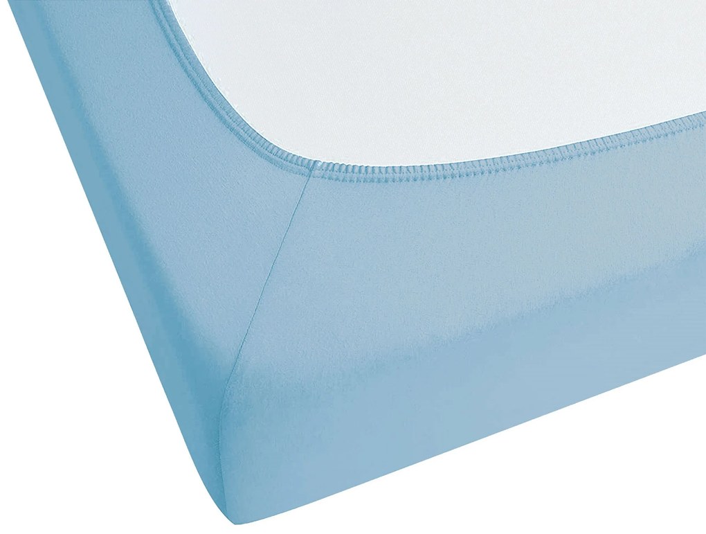 Lençol-capa em algodão azul claro 180 x 200 cm HOFUF Beliani