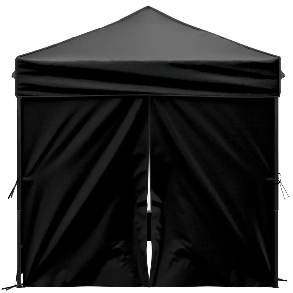 Tenda para festas dobrável com paredes laterais 2x2 m preto