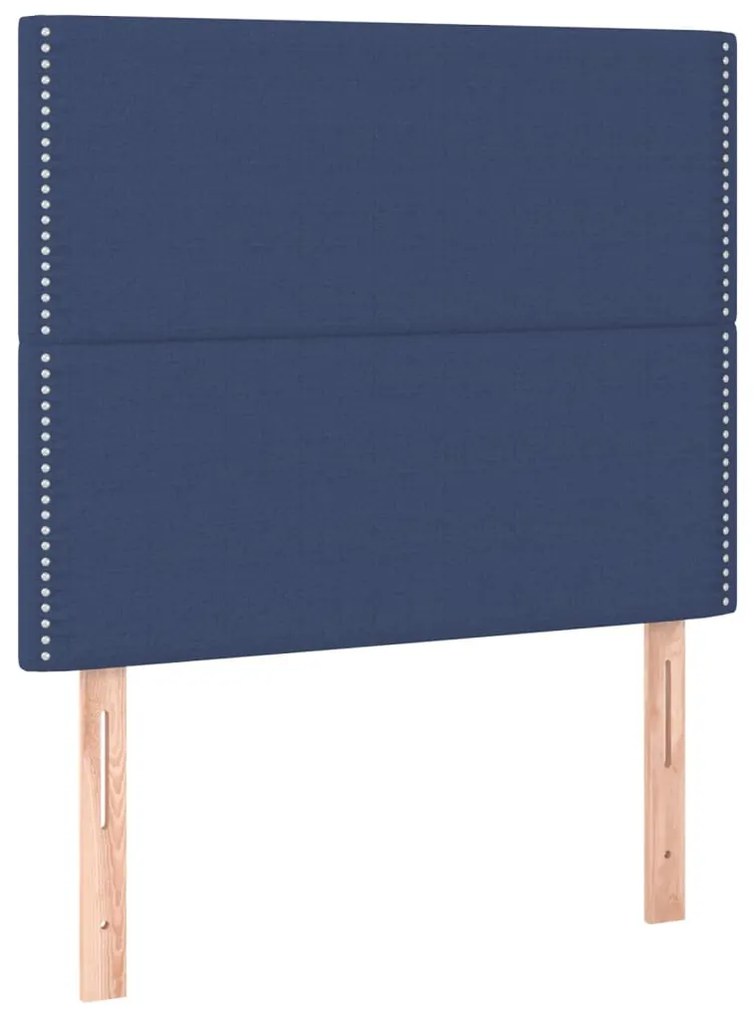 Estrutura de cama sem colchão 90x200 cm tecido azul