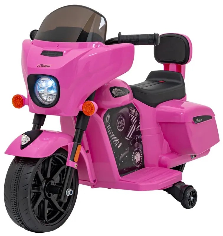 Mota elétrica para crianças 6V, Chopper INDIAN, 3 a 5 anos Rosa