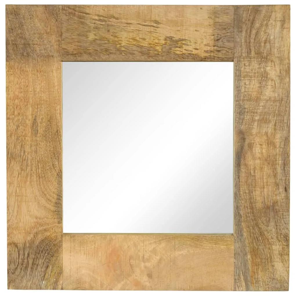246301 vidaXL Espelho em madeira de mangueira maciça 50x50 cm