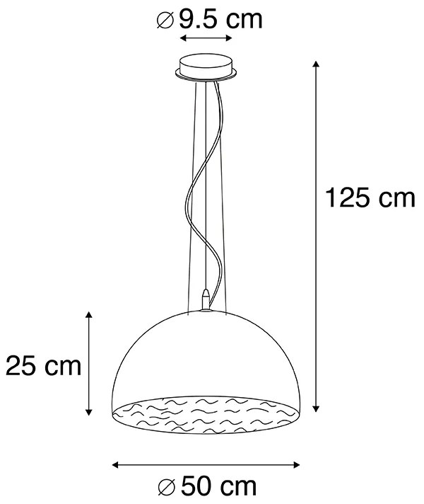 Candeeiro de suspensão moderno branco 50 cm - Magna Moderno