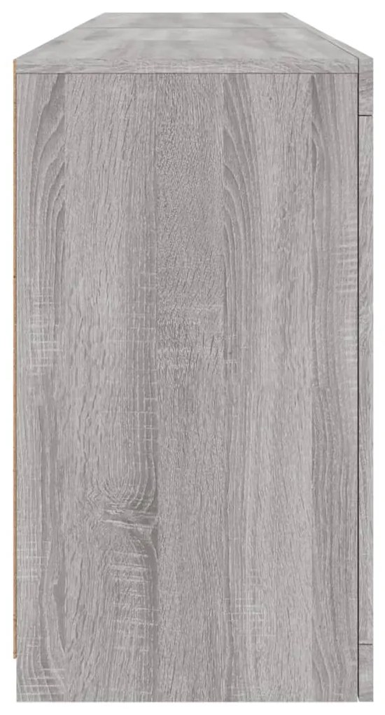 Aparador com luzes LED 164x37x67 cm cinzento sonoma