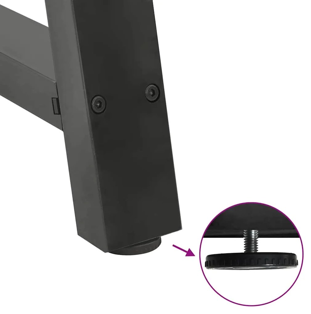 Pés para mesa de jantar em formato A, 2 peças, antracite, 80x (72-73)
