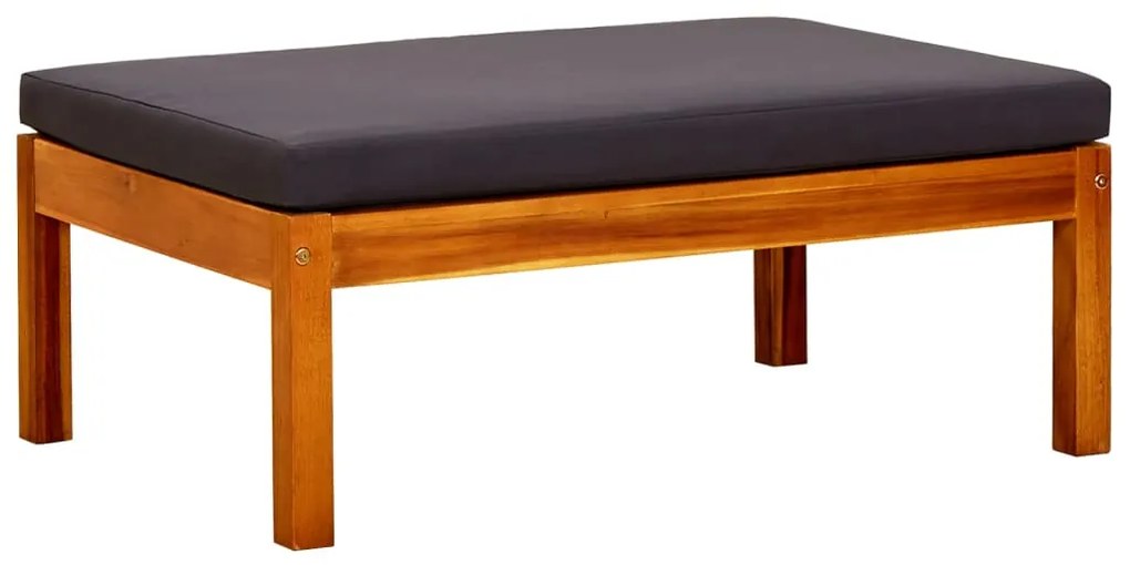 Banco de jardim com mesa e apoios de pés acácia maciça