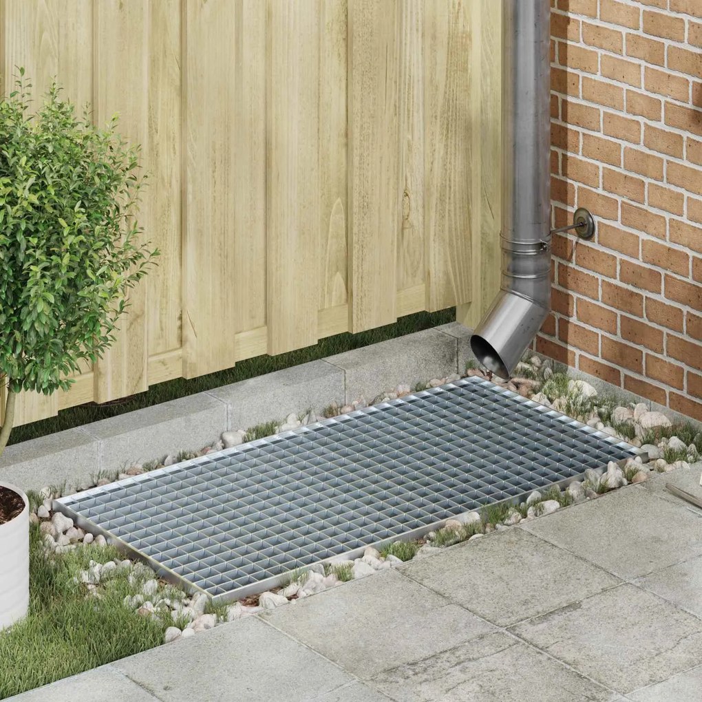 vidaXL Grelha Prateado 100 x 50 x 2 cm Aço Galvanizado a Quente