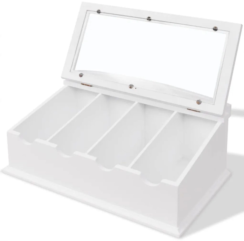 Bandeja de talheres, MDF, estilo barroco, branco