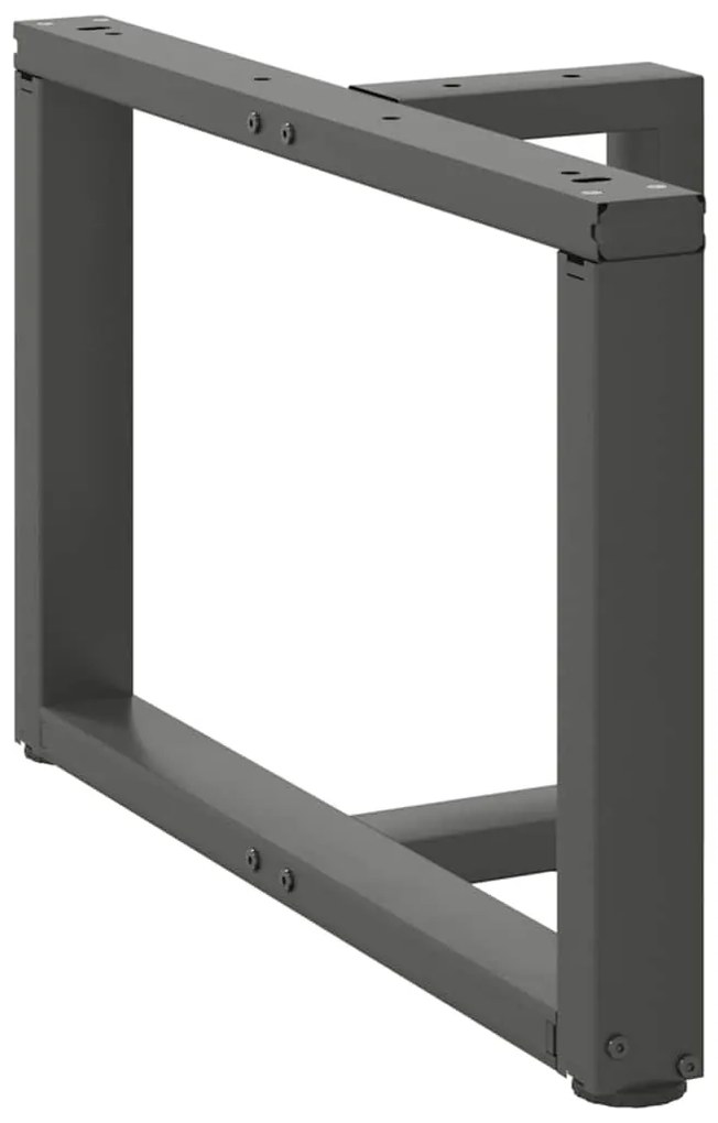 Pés para mesa de centro em forma de T, 2 peças, antracite, 70x25x(42-4