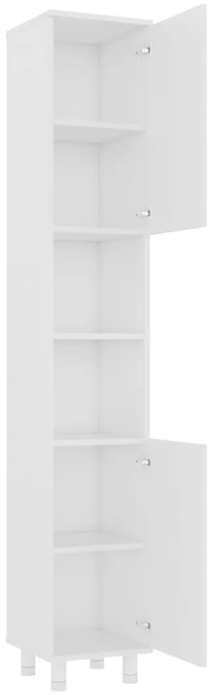 4 pcs conjunto de móveis de casa de banho contraplacado branco