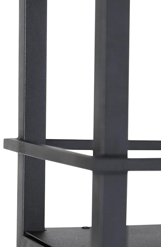 Candeeiro de suspensão industrial preto com malha 4 luzes - Cage Rack Industrial