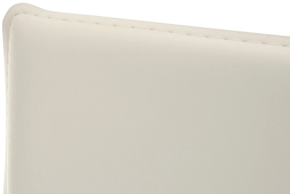 Banco de bar Limon em couro sintético 39 x 80-103 x 46 cm Creme