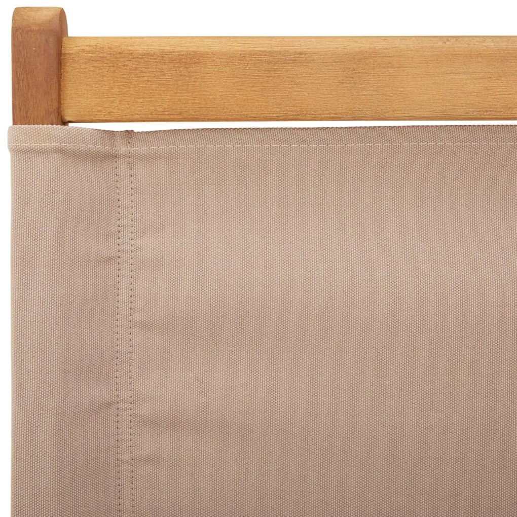 Cadeiras de jardim 2 pcs acácia maciça/tecido cinza-acastanhado