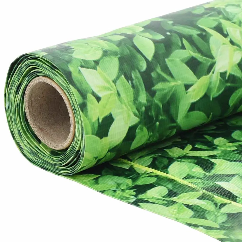 Tela privacidade p/ varanda aspeto plantas 300x90 cm PVC verde