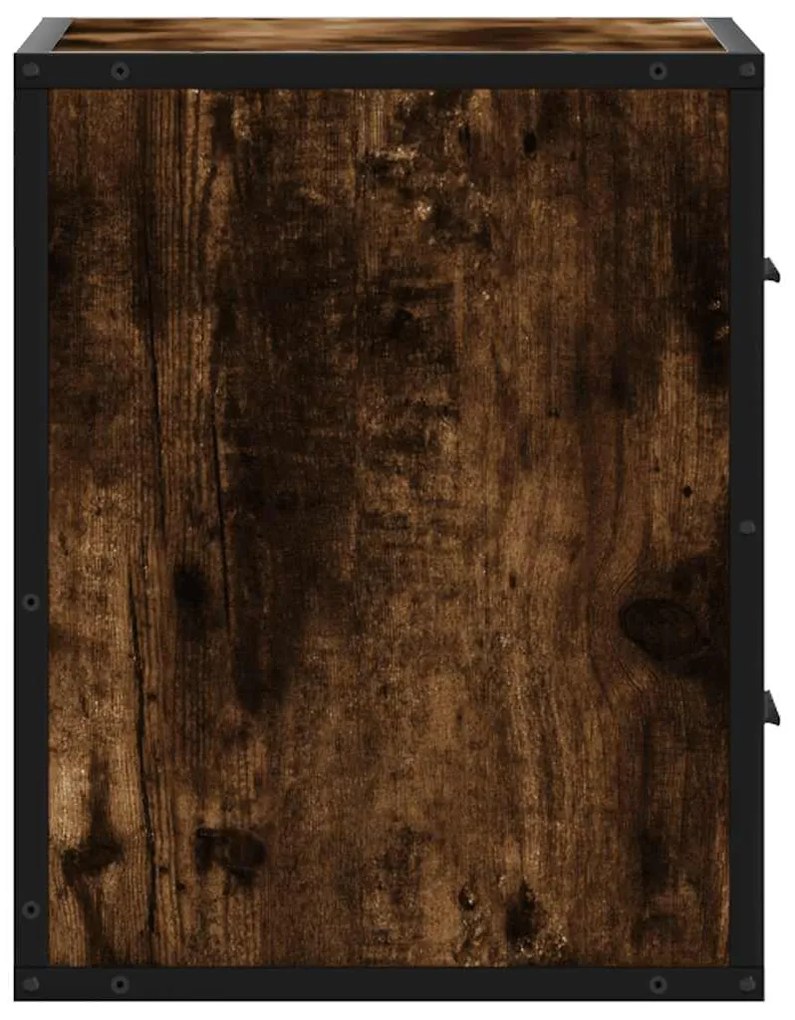 Mesa de cabeceira de parede 40x31x39,5 cm carvalho fumado