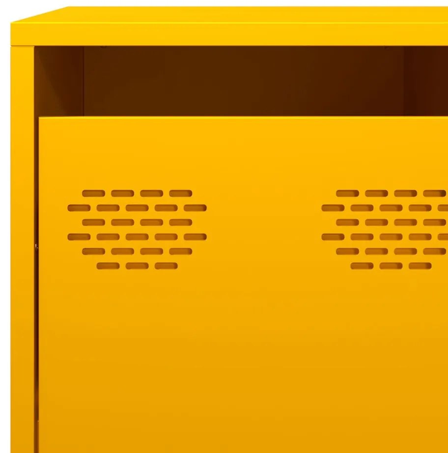 Aparador 135x39x73,5 cm aço laminado a frio amarelo mostarda