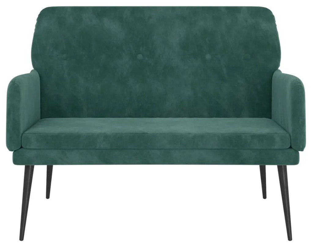 Banco 108x79x79 cm veludo verde-escuro