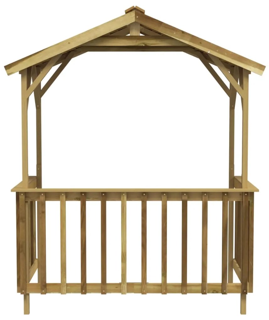 Abrigo para barbecue 163,5x93x210cm madeira de pinho impregnada