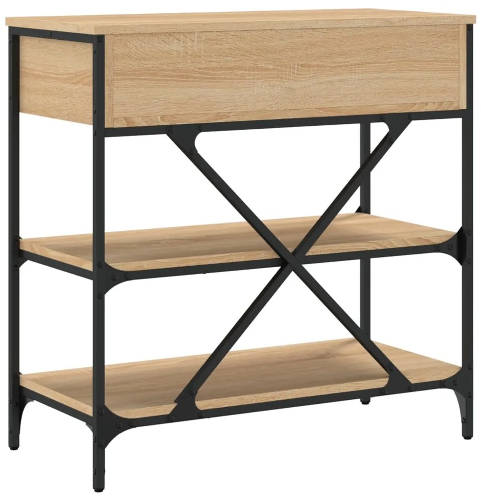 Mesa consola 75x34,5x75 cm derivados de madeira carvalho sonoma