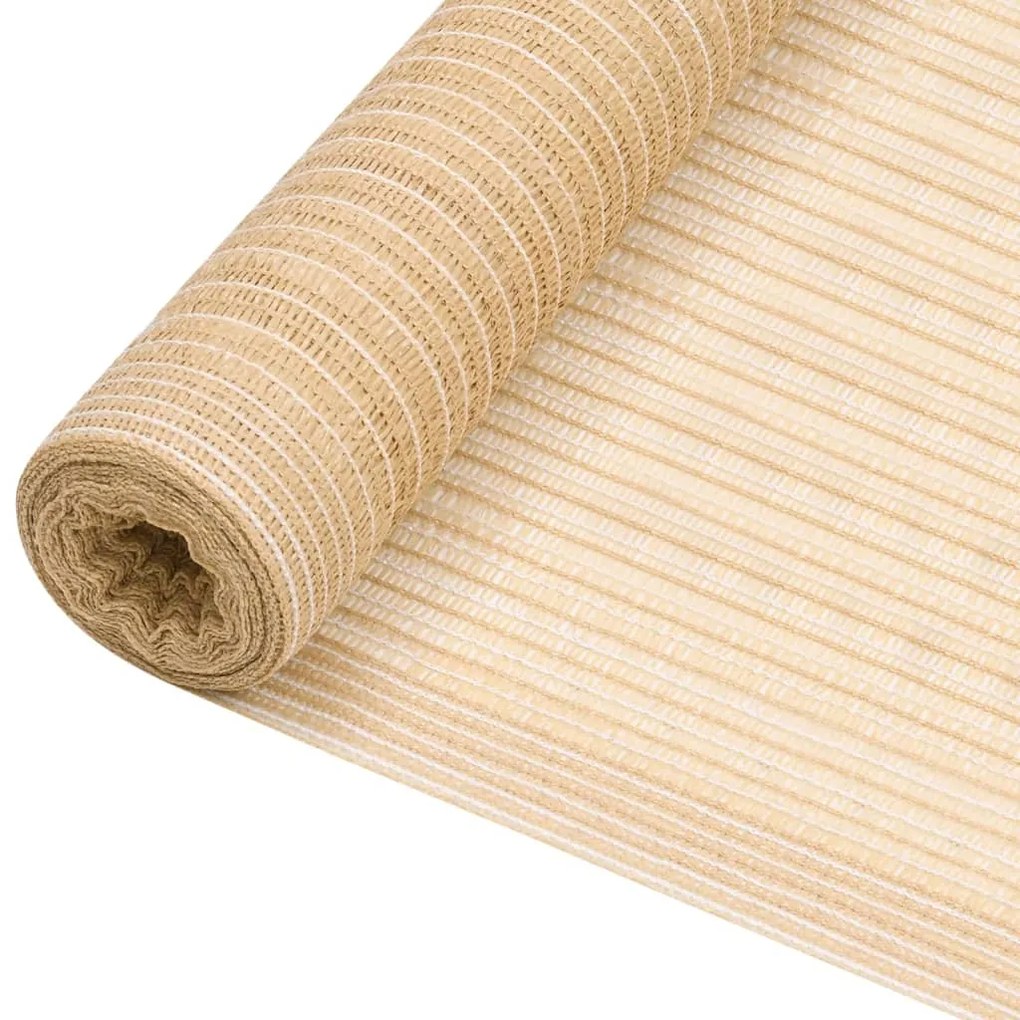 149456 vidaXL Rede de ocultação para privacidade PEAD 150 g/m² 2x25 m bege