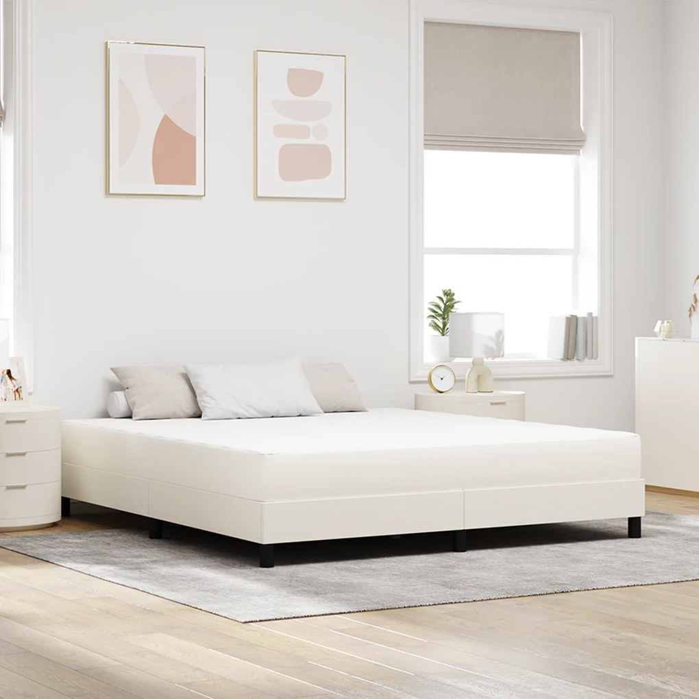 vidaXL Colchão de Molas Pocket Creme 180x200x20 cm Firmeza Média Tecido