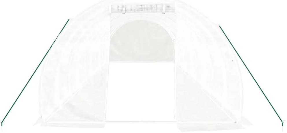Estufa com estrutura de aço 30 m² 10x3x2 m branco