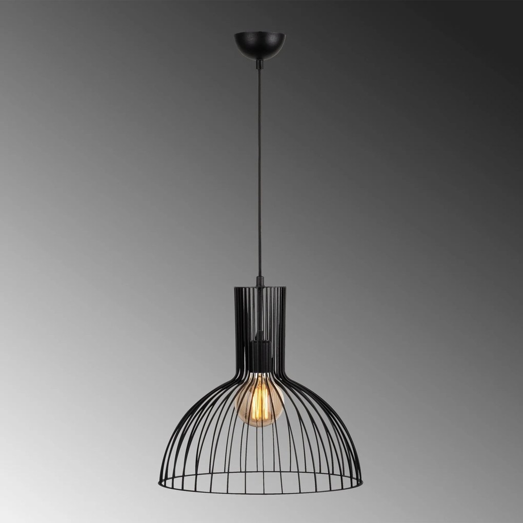 Candeeiro Chandelier Fellini – Preto – 38 cm