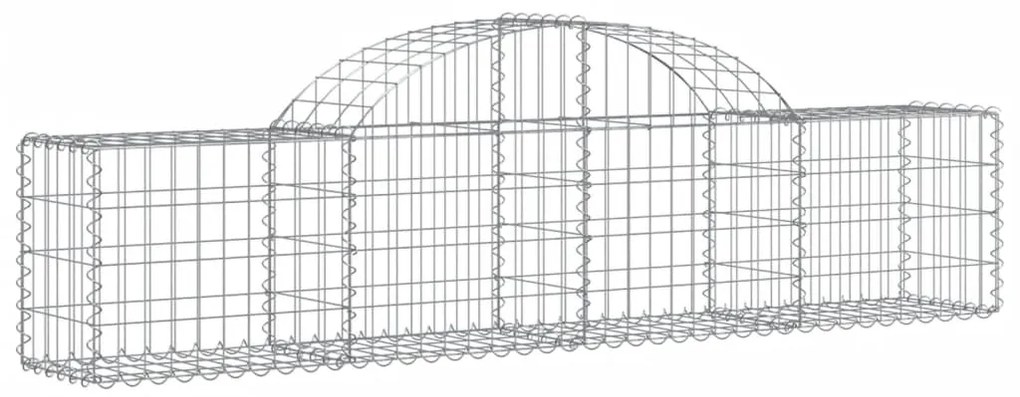 Cestos gabião arqueados 13pcs 200x30x40/60 cm ferro galvanizado