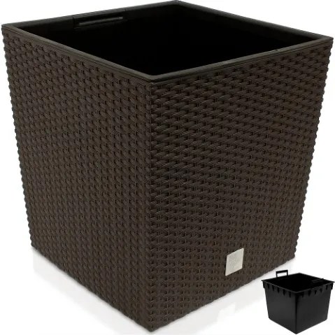 Conjunto 2 unidades Vaso Rato Low, 39 x 39 x 40,5 cm castanhos