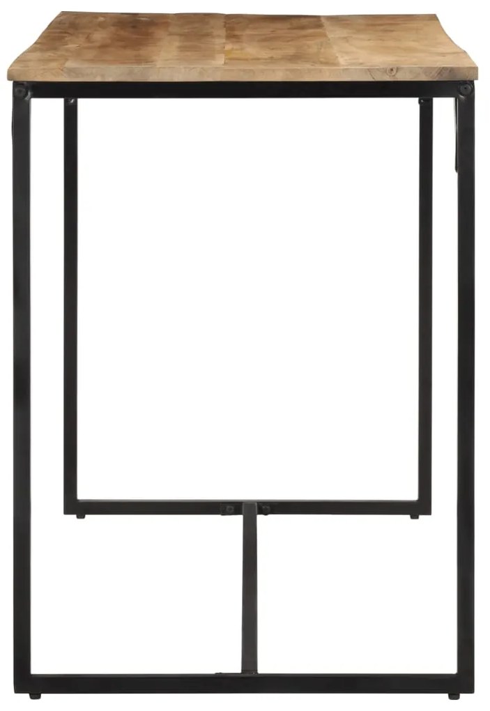 Mesa de jantar 110x55x75 cm madeira de mangueira maciça áspera