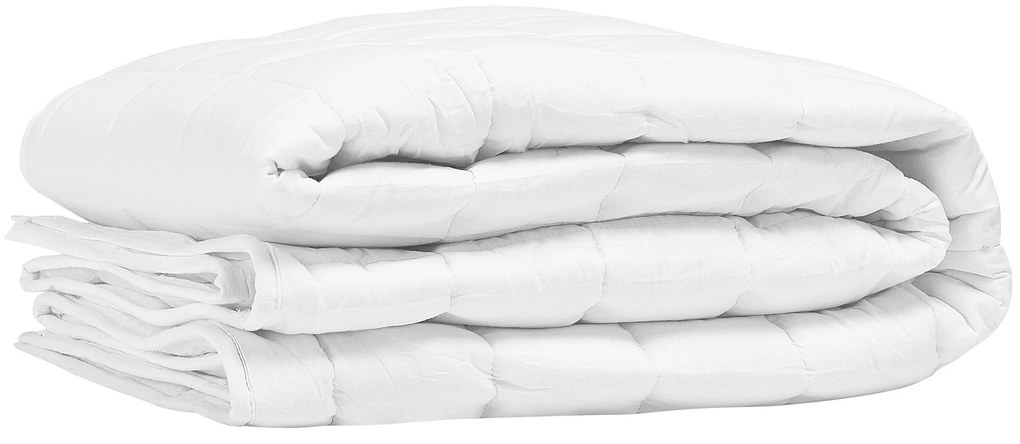 Edredão de verão leve em poliéster e algodão branco 155 x 220 cm ANNAPURNA Beliani