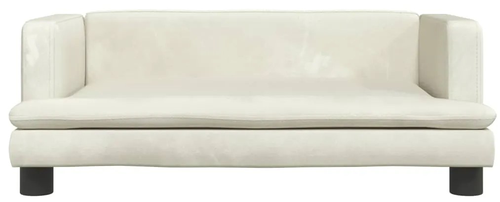 Cama para cães 70x45x30 cm veludo cor creme