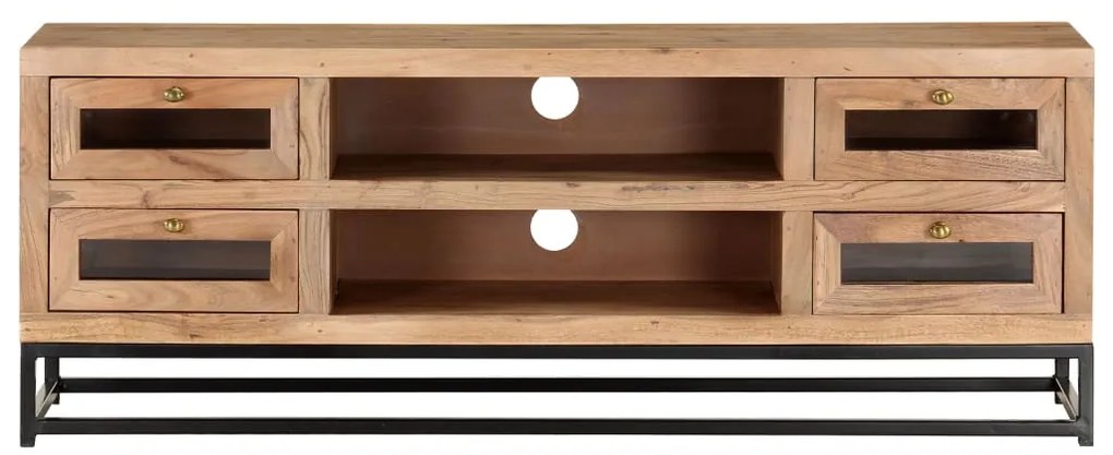 Móvel de TV 110x30x40 cm madeira de acácia maciça