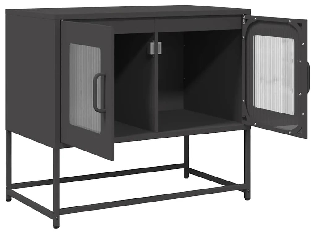 Móvel de TV 68x39x60,5 cm aço laminado a frio preto