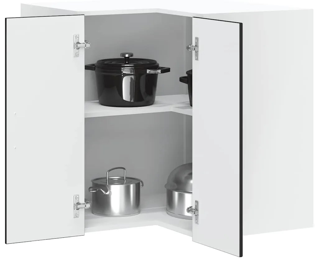 vidaXL Armário canto parede cozinha Lucca derivados de madeira preto