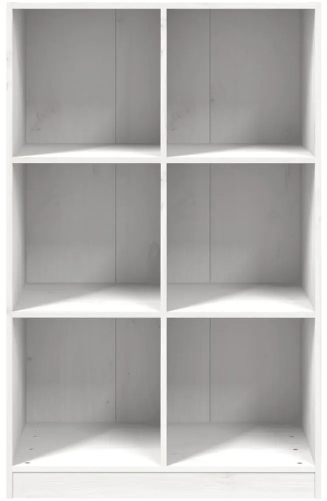 Estante 70x33x110 cm madeira de pinho maciça branco