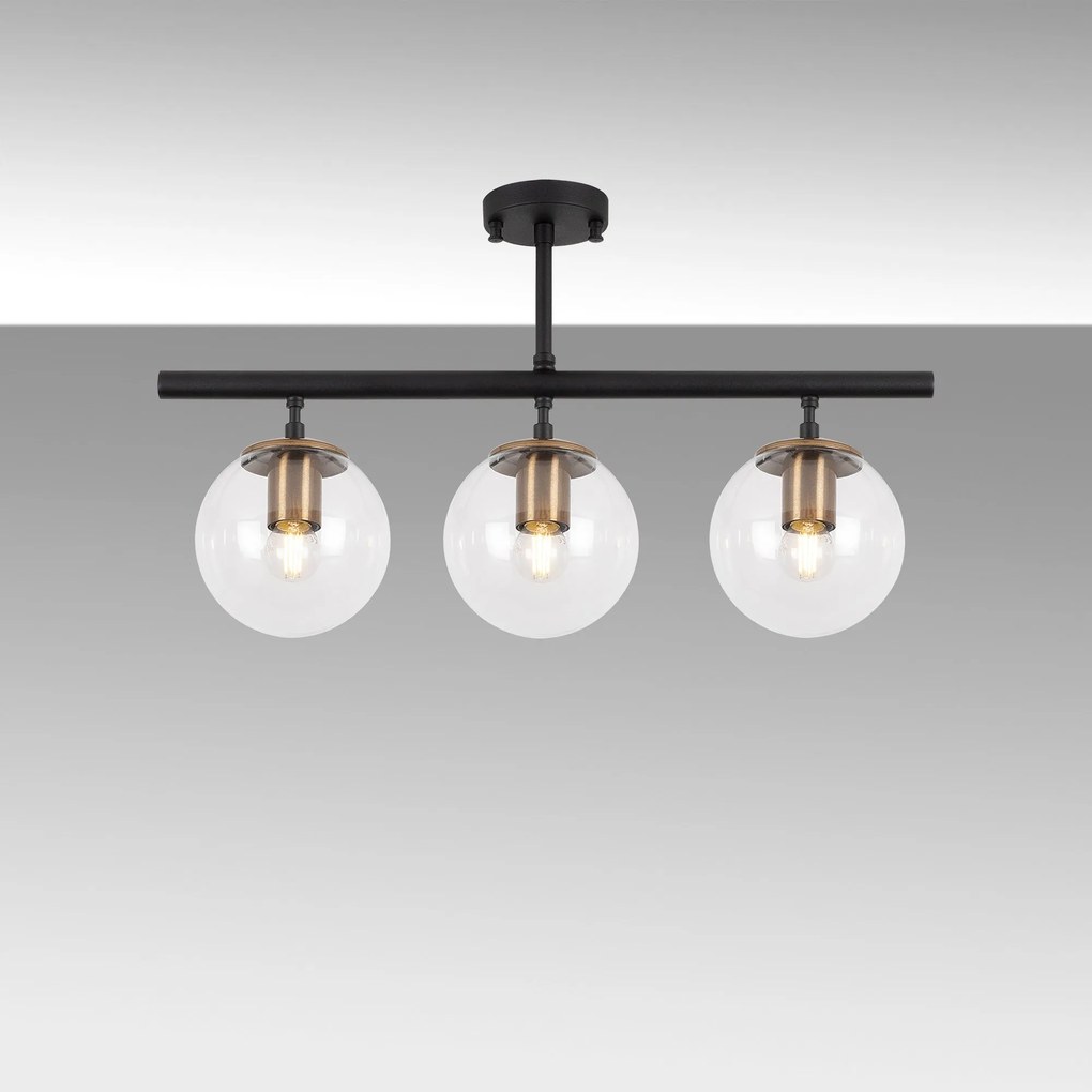 Candeeiro de Teto Atmaca – Preto Antigo – 60 x 15 cm