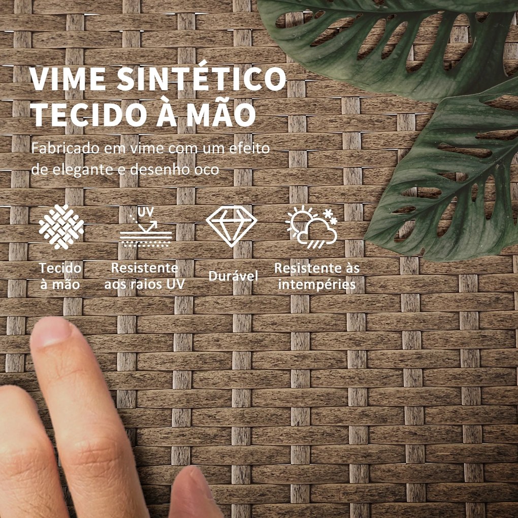 Conjunto de 2 Espreguiçadeiras de Jardim Espreguiçadeiras de Vime Sint