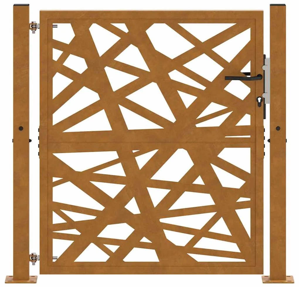 Portão de jardim 105x105 cm design de luz em aço resistente