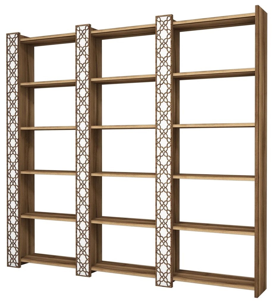**** Estante City – Nogueira e Branco – 184,6 cm x 170 cm x 24,2 cm
*